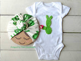 Baby Girl Themed Cactus Turban & Onesie